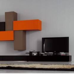 Pure Contemporary Furniture : Pianca' Spazio Wall Unit / TV Stand