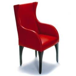 Small Transitional "Egoist" Occasional Chair in Red