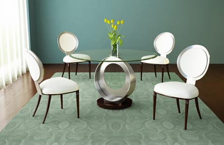 elite modern contemporary tao round glass dining tables