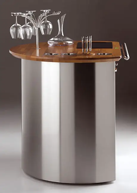Cool Bar Furniture : Kefren Mobile Wine Bar and Refrigerator
