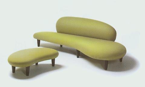 The Modern Freedom Sofa and Ottoman by Isamu Noguchi