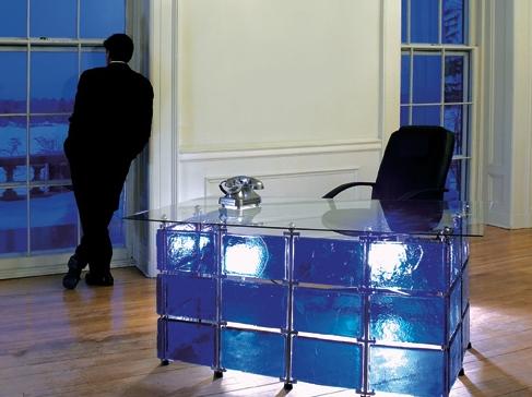 desks made of glass