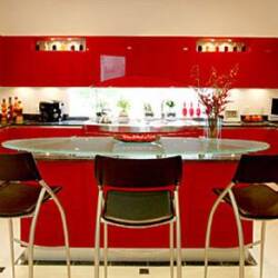 Red Kitchen Cabinets Design by Snaidero