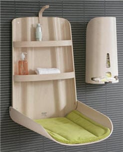 Wall Mounted Baby Changing Table and Diaper Dispenser by Bo Design