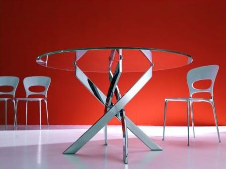 Glass Tables Round Dining Table Bontempi Casa
