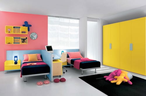 kids bed and wardrobe