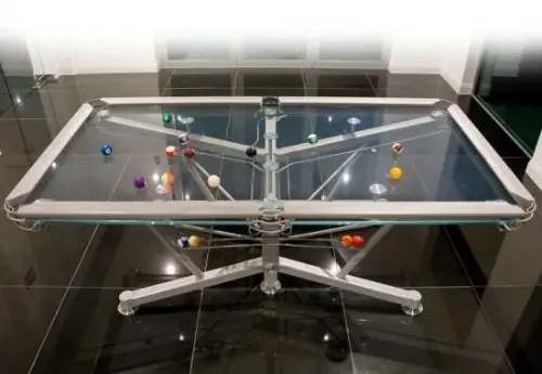 glass top pool table