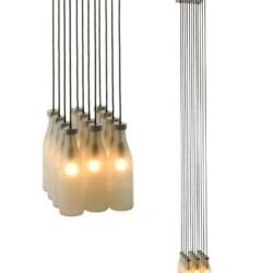 Milkbottle Chandelier from Tejo Remy and Droog