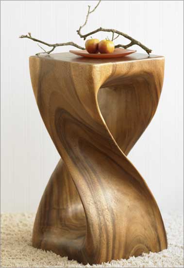 Twisty Stool - Decorative Pedestal from Viva Terra