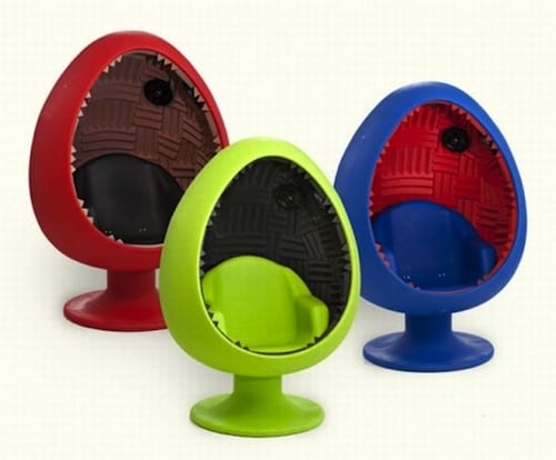 pod chair with acoustic sound system