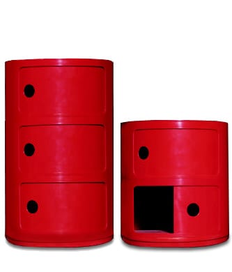 bright red night stands bedside tables