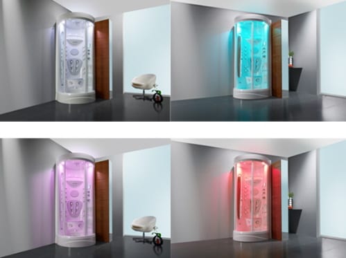 showers with chromotherapy
