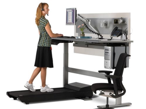 The “Sit to Walkstation” Treadmill Computer Workstation