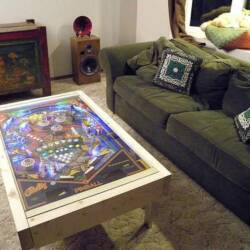 Coffee Table Made Out of Pinball Machine, What's Not to Like?