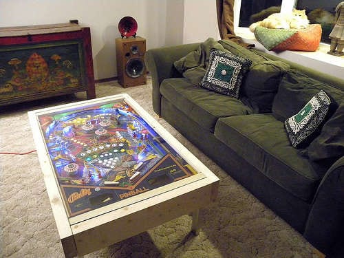 Coffee Table Made Out of Pinball Machine, What’s Not to Like?