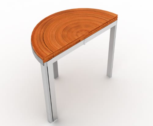 RoTenSion Table Combines Wood and Metal for Unique Table Design