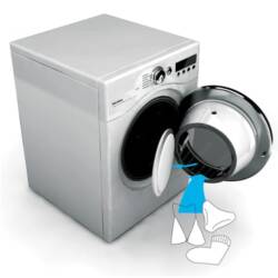 Double Drum Washing Machine Washes Black and Whites