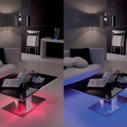 Flat And e-Motion LED Lit Tables By Ozzio