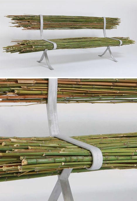 Bamboo Bench Outdoors Design
