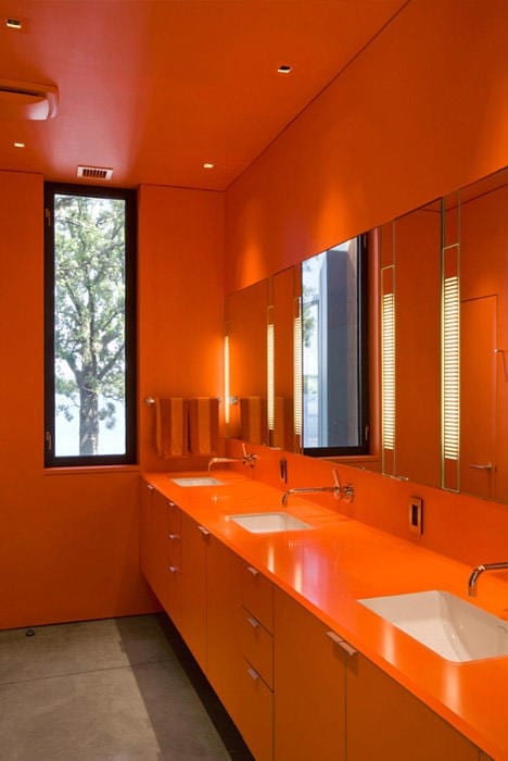 Orange Bathroom But Looks Red – Paul Crosby