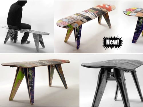 Recycled Skateboard Furniture By Deckstool