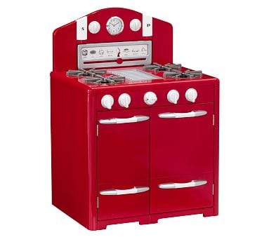 Red Retro Kitchen Collection Oven