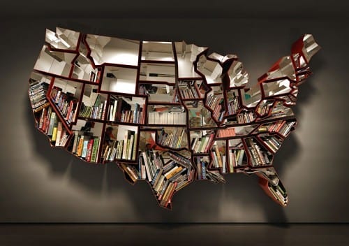 The United States Map Bookshelf By Ron Arad