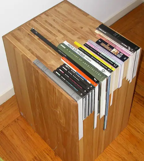 Custom Stacked Book Side Table1