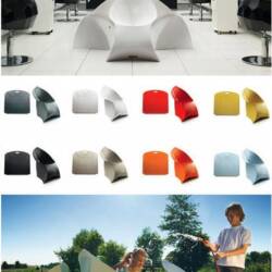 Foldable Origami Chairs from Flux - Plastic Furniture