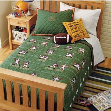 Football themed bedding for children