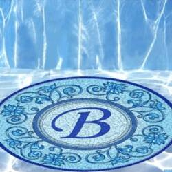 The Instant Monogrammed Pool Mosaic
