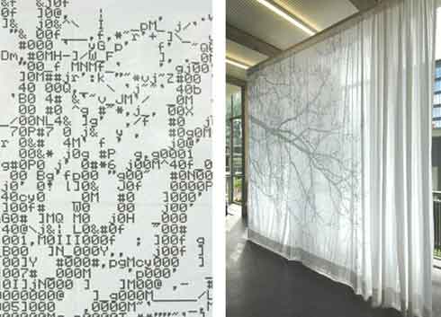 ASCII Code Curtains by Nienke Sybrandy