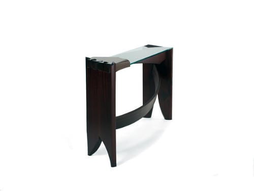 Curved Dovetail Console Table by Nico Yektai Wood Bending