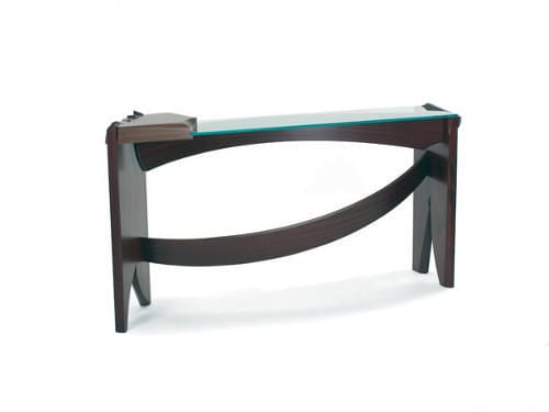 Curved Dovetail Console Table by Nico Yektai