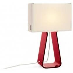 Pablo Tube Top Lamp With Red Acrylic Base