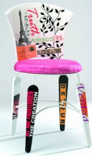 Brushed Metal Pop Art Chair