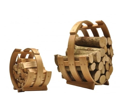 English Oak steam bent wood basket