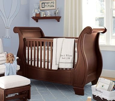 beautiful hardwood baby crib