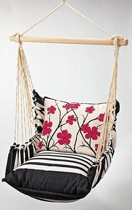 The Red Flowers Indoor/Outdoor Swing Chair For The Patio