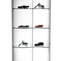 modern glass curio cabinet