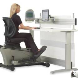 Elliptical Machine Office Desk Will Let You Exercise On The Job
