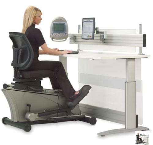 Elliptical Machine Office Desk Will Let You Exercise On The Job