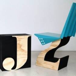 Typography Lounge Chair by LifeSpaceJourney1