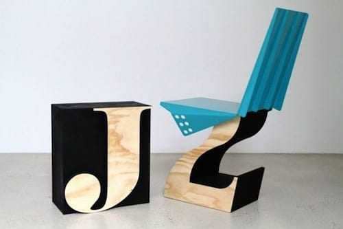 Typography Lounge Chair by LifeSpaceJourney1