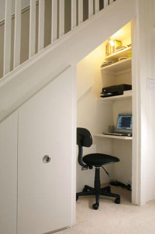 Understairs Closet by Chiswick Woodworking Company Home Office