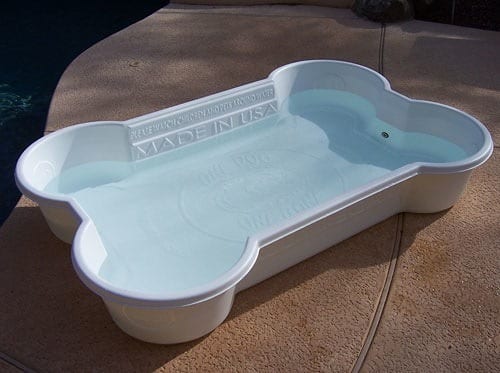 bone shaped pool for dogs