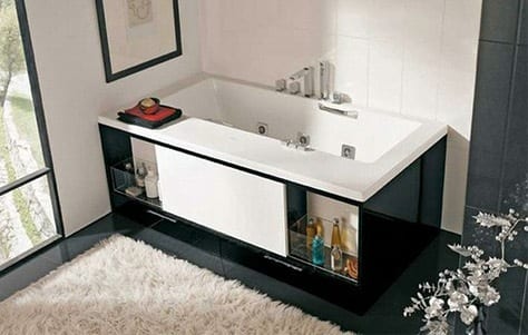modern small bathtub with spa features