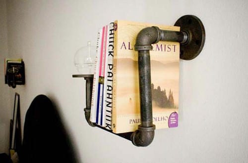 Industrial Pipe Indoor Bookshelf Ideas