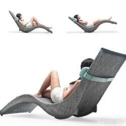 Mermaid Rocking Lounger by Kenneth Cobonpue Rocks Tanning Sessions
