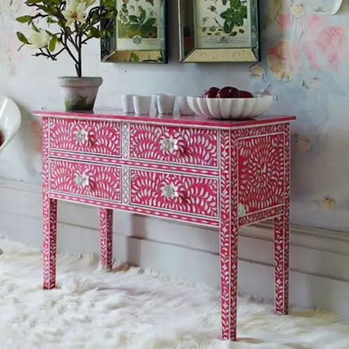 pink mother of pearl furniture